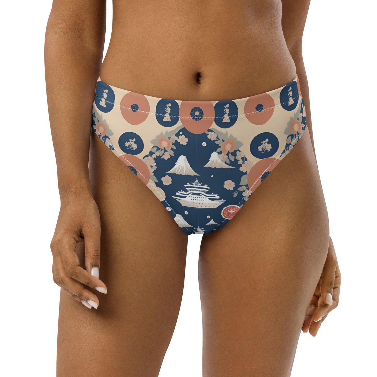 Recycled high-waisted bikini bottom