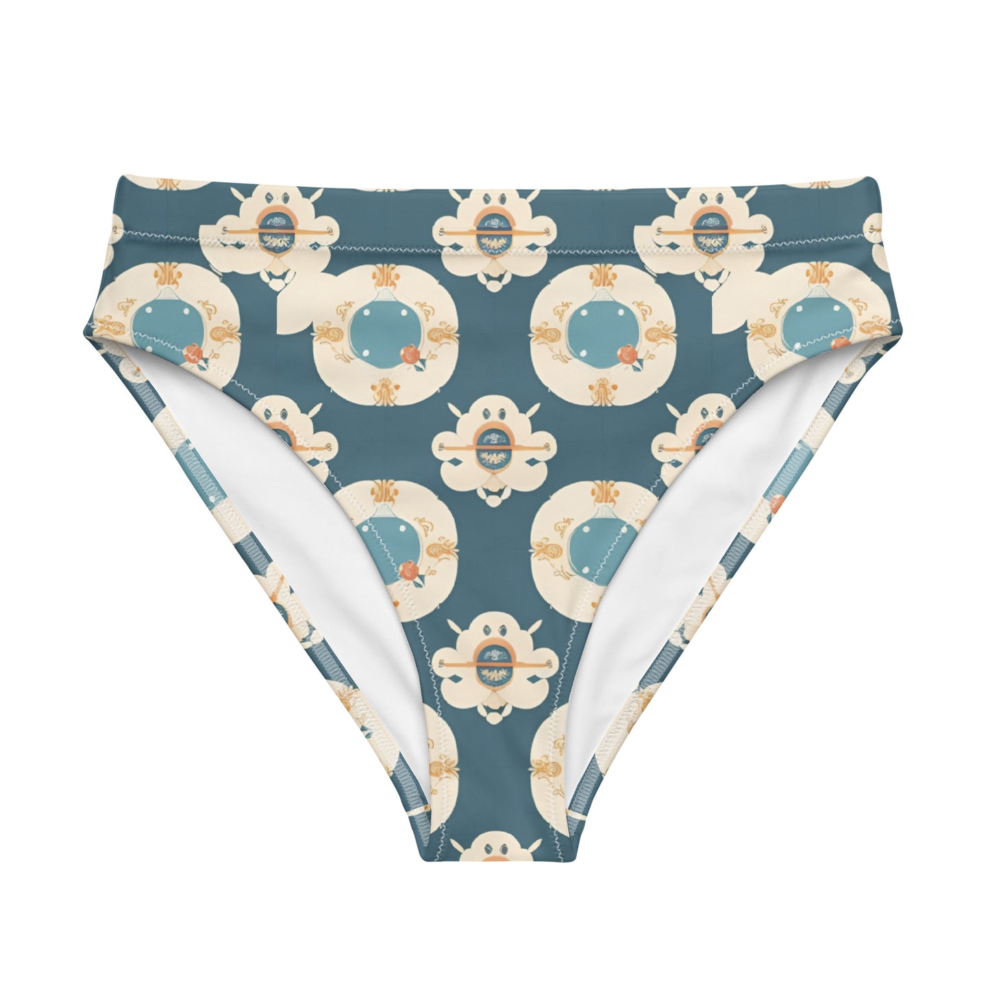 Recycled high-waisted bikini bottom