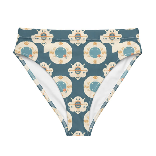 Recycled high-waisted bikini bottom