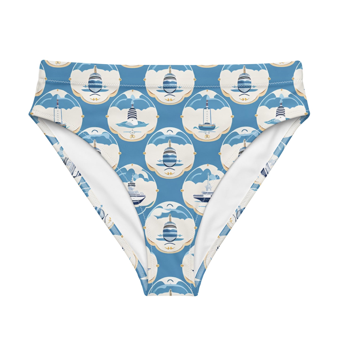 Recycled high-waisted bikini bottom