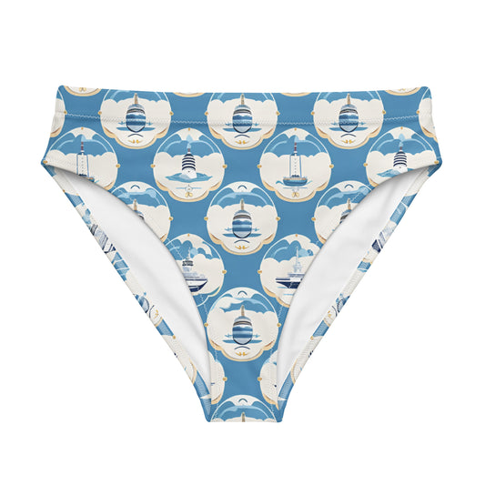 Recycled high-waisted bikini bottom