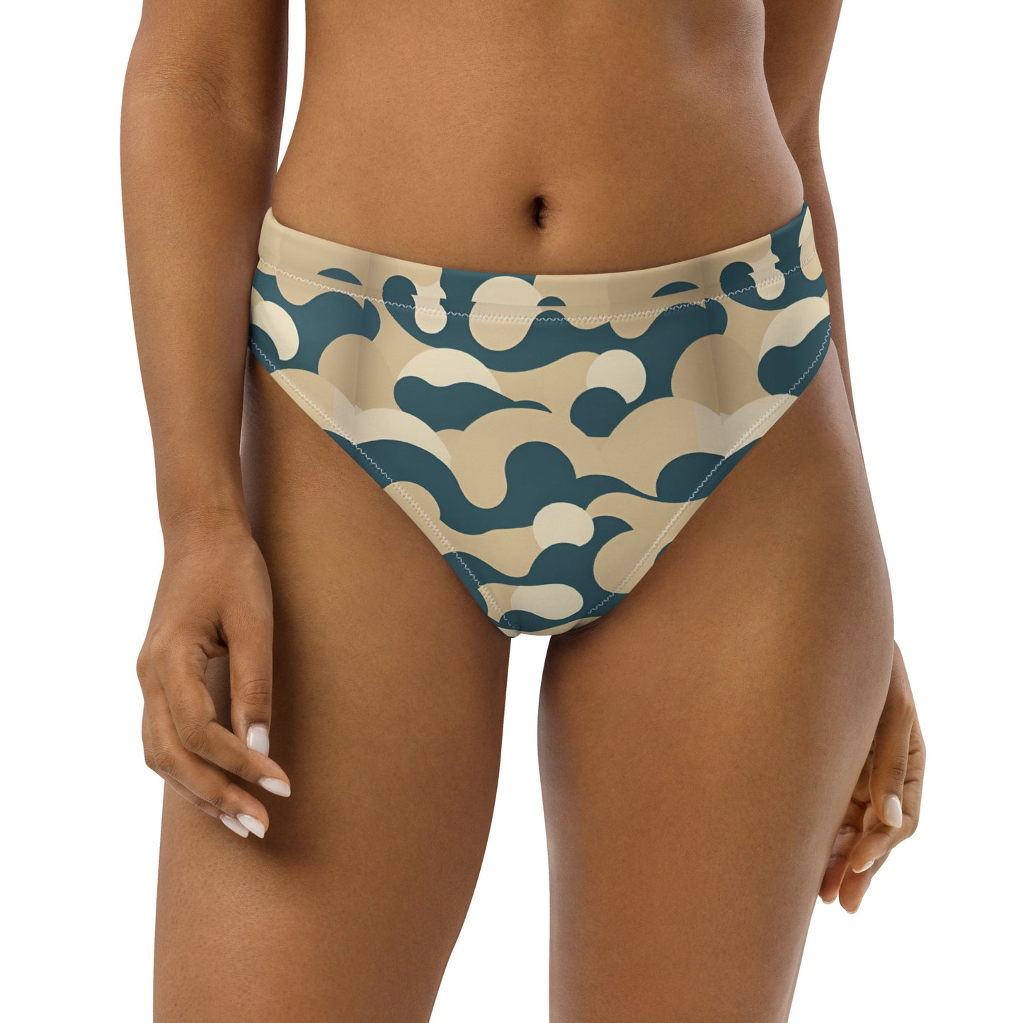 Recycled high-waisted bikini bottom