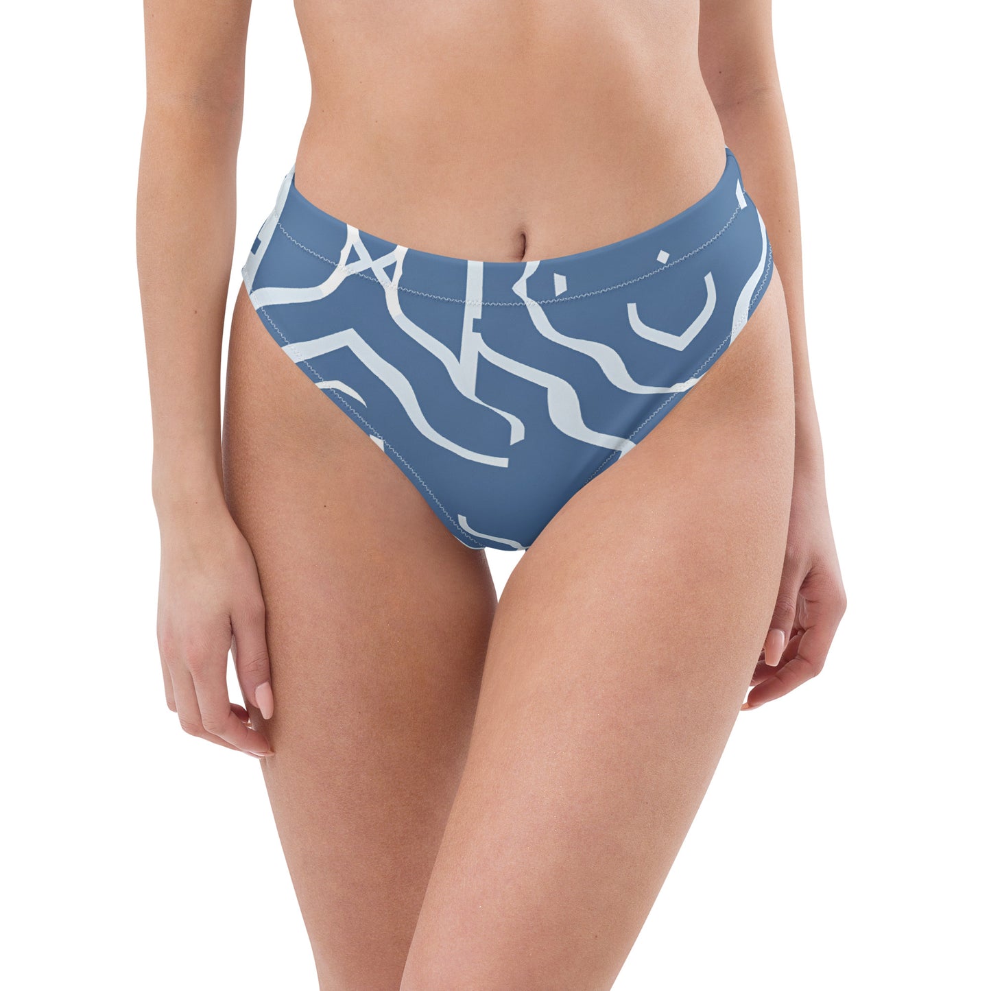 Recycled high-waisted bikini bottom