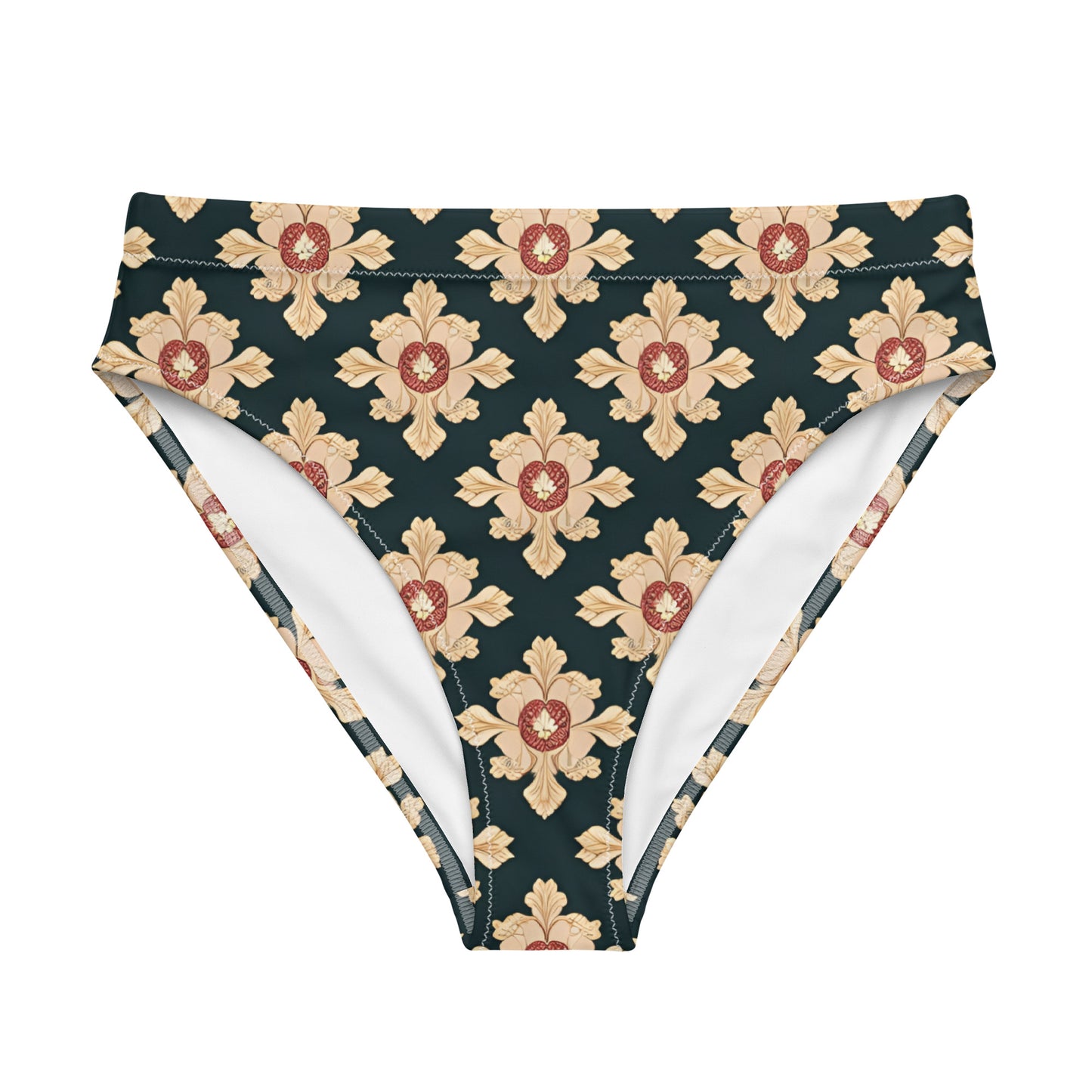 Recycled high-waisted bikini bottom