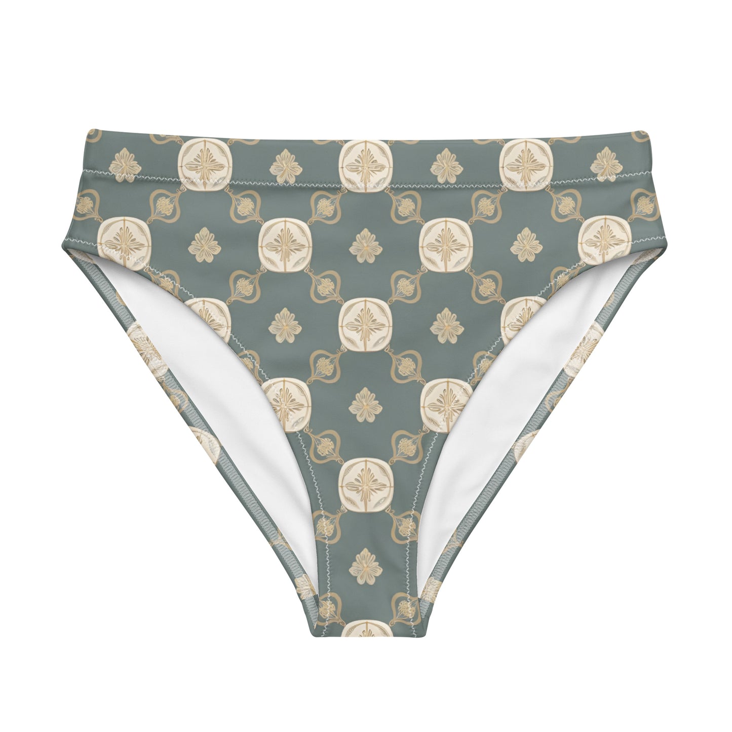 Recycled high-waisted bikini bottom