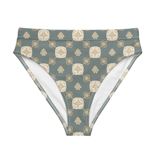 Recycled high-waisted bikini bottom