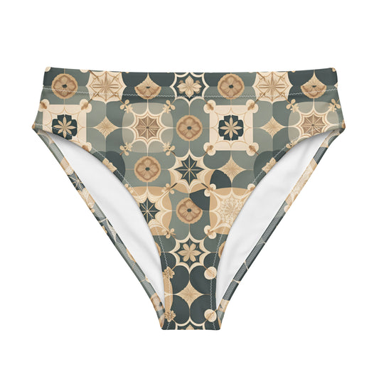 Recycled high-waisted bikini bottom