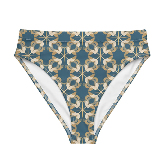 Recycled high-waisted bikini bottom