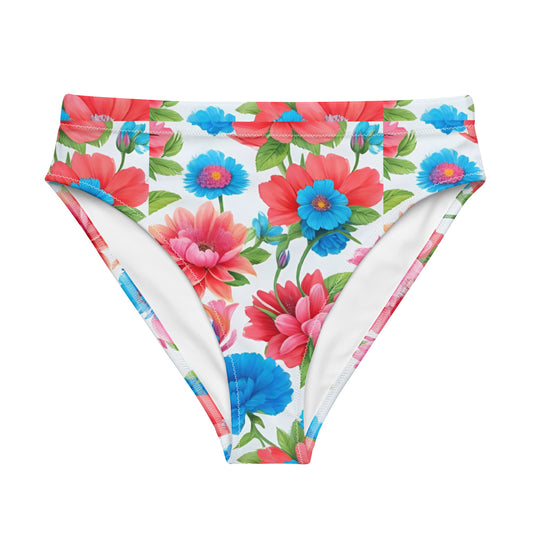 Recycled high-waisted bikini bottom