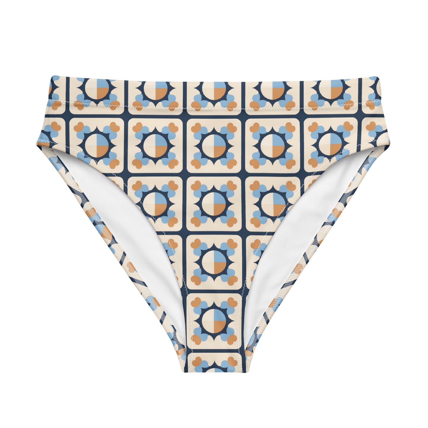 Recycled high-waisted bikini bottom