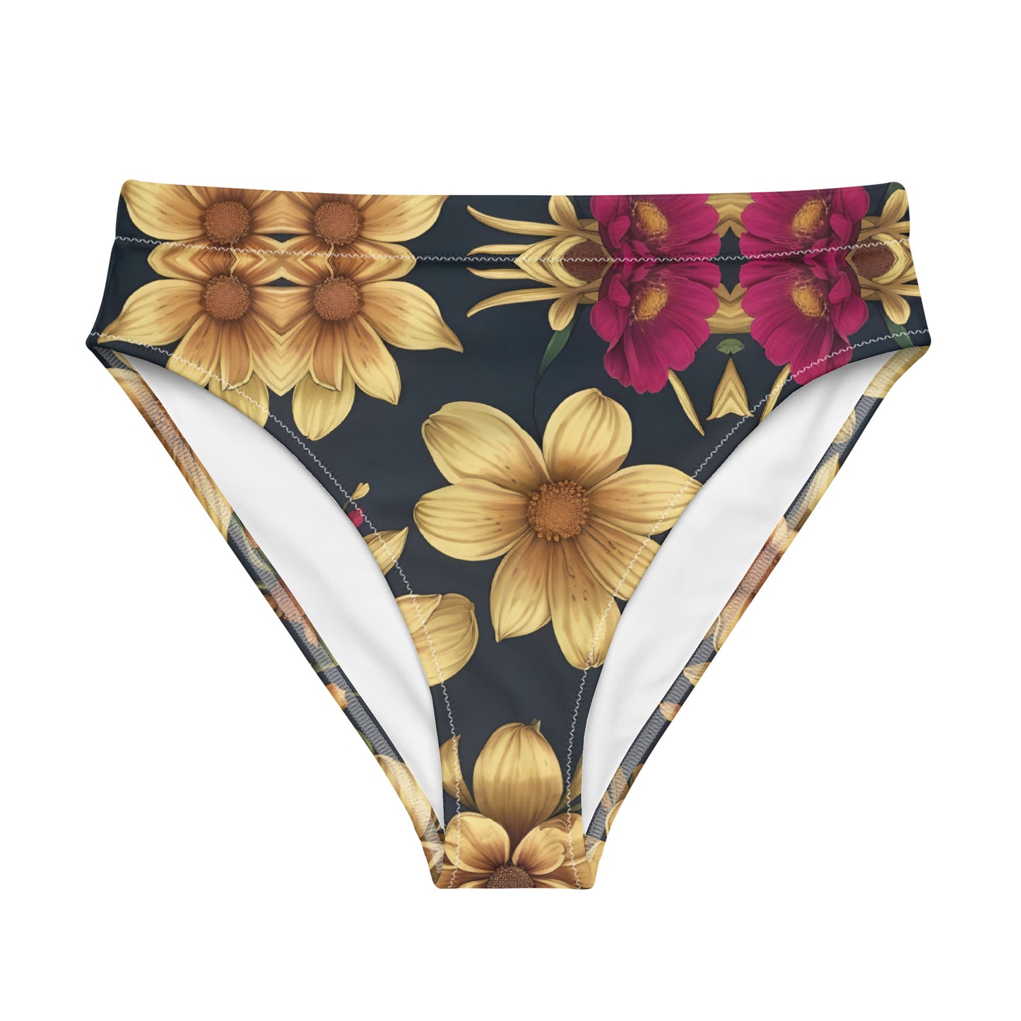 Recycled high-waisted bikini bottom