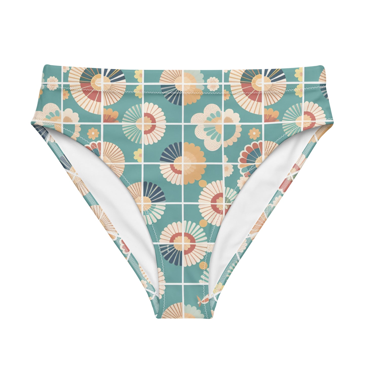 Recycled high-waisted bikini bottom