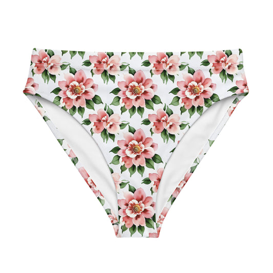 Recycled high-waisted bikini bottom