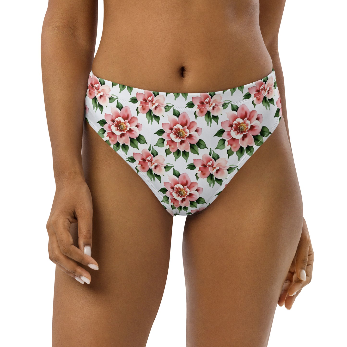 Recycled high-waisted bikini bottom