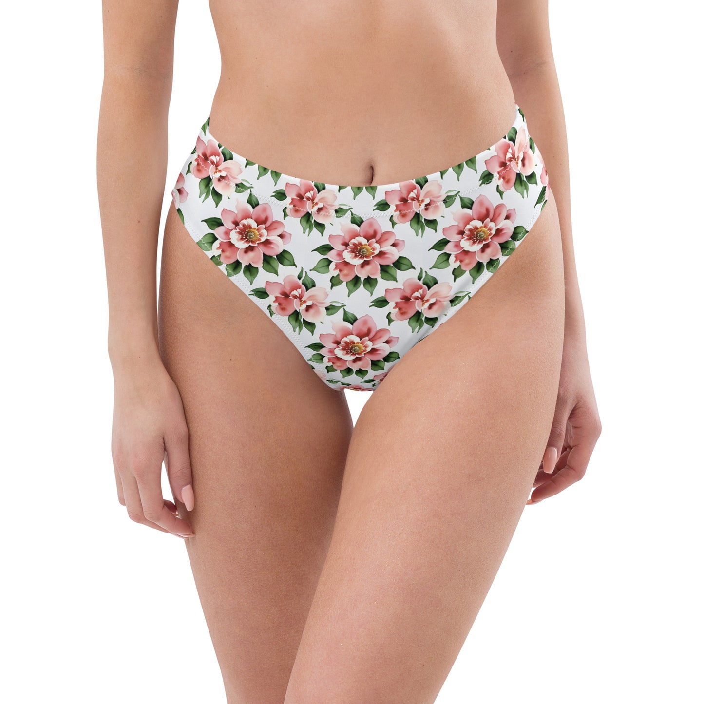 Recycled high-waisted bikini bottom