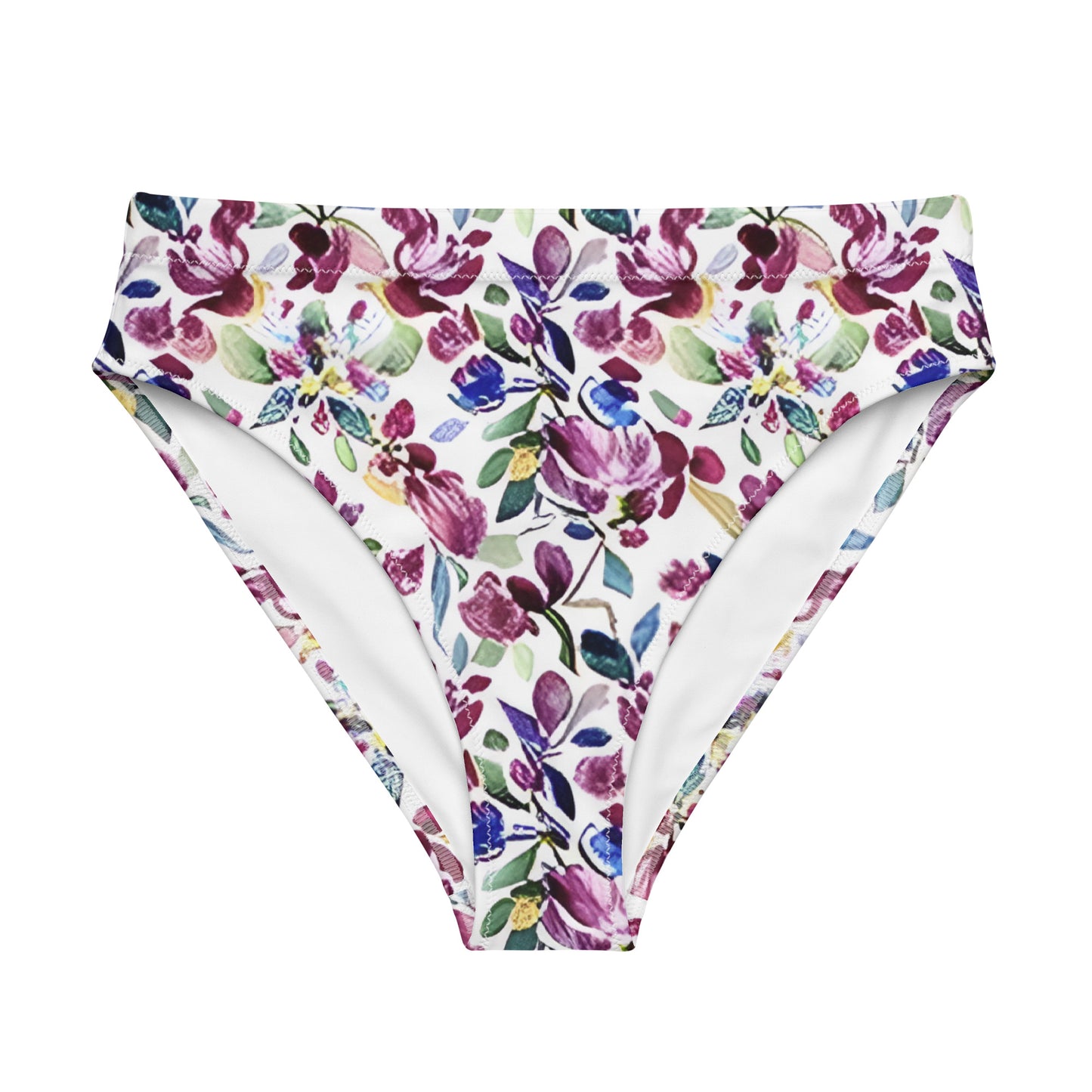 Recycled high-waisted bikini bottom