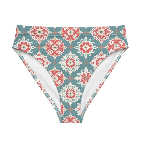 Recycled high-waisted bikini bottom