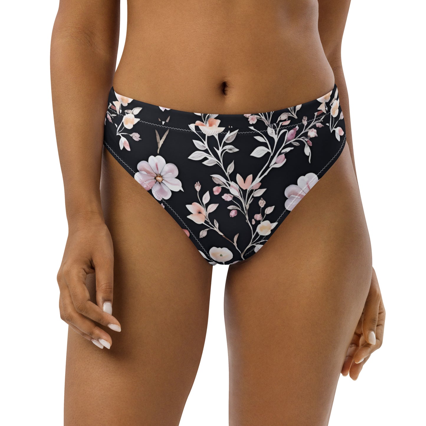 Recycled high-waisted bikini bottom