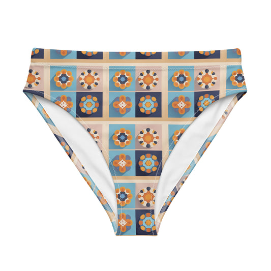 Recycled high-waisted bikini bottom