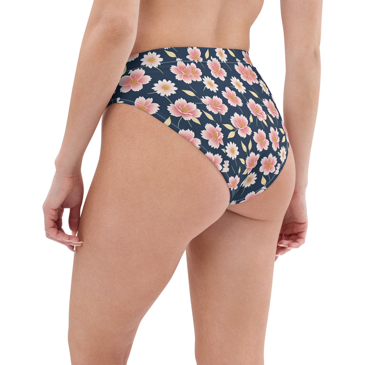 Recycled high-waisted bikini bottom