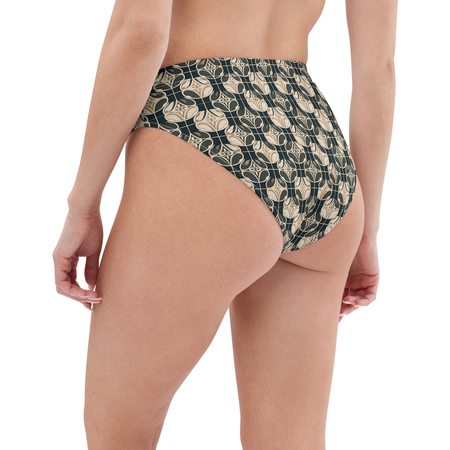 Recycled high-waisted bikini bottom