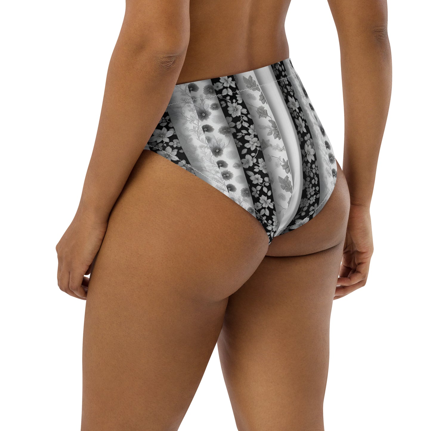 Recycled high-waisted bikini bottom