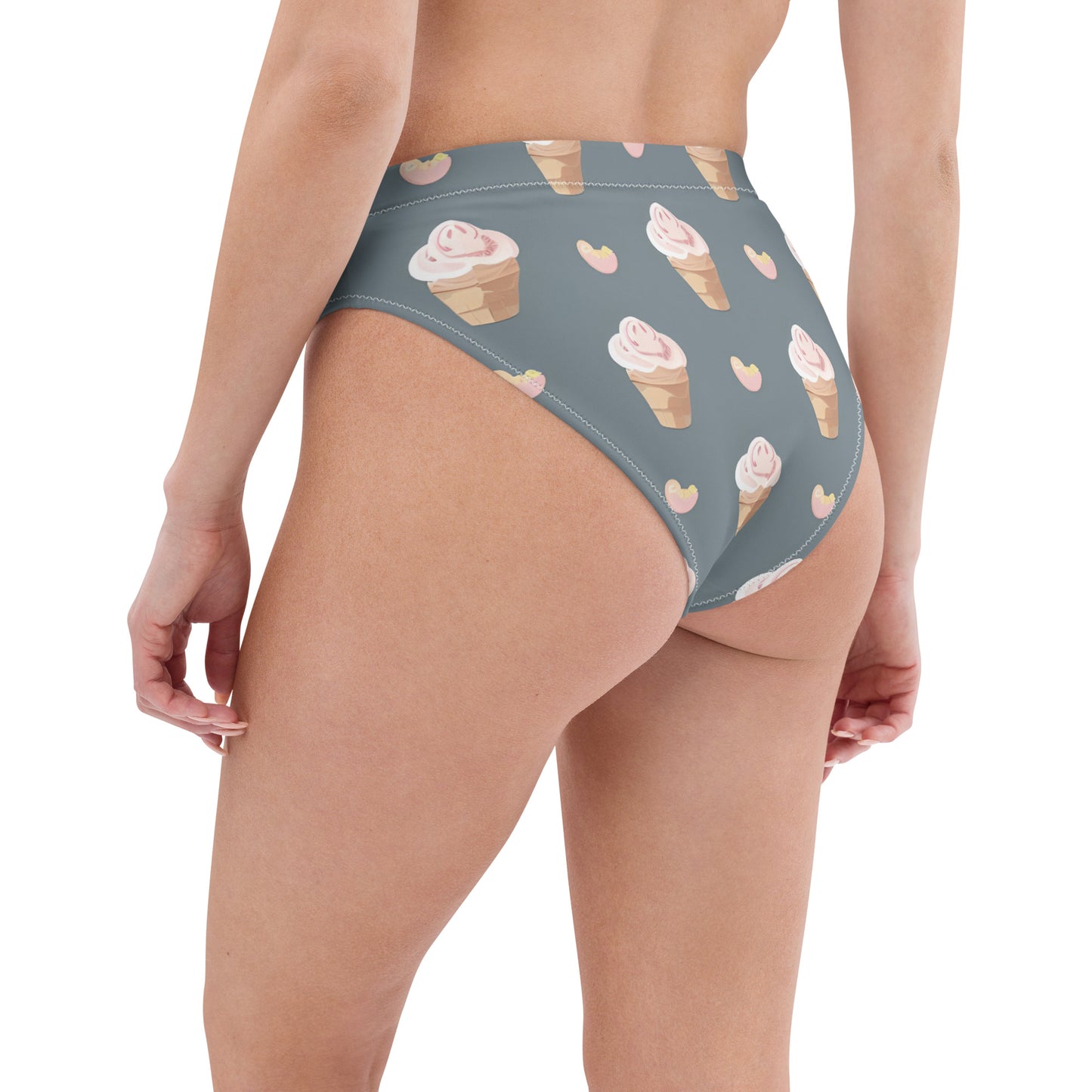 Recycled high-waisted bikini bottom