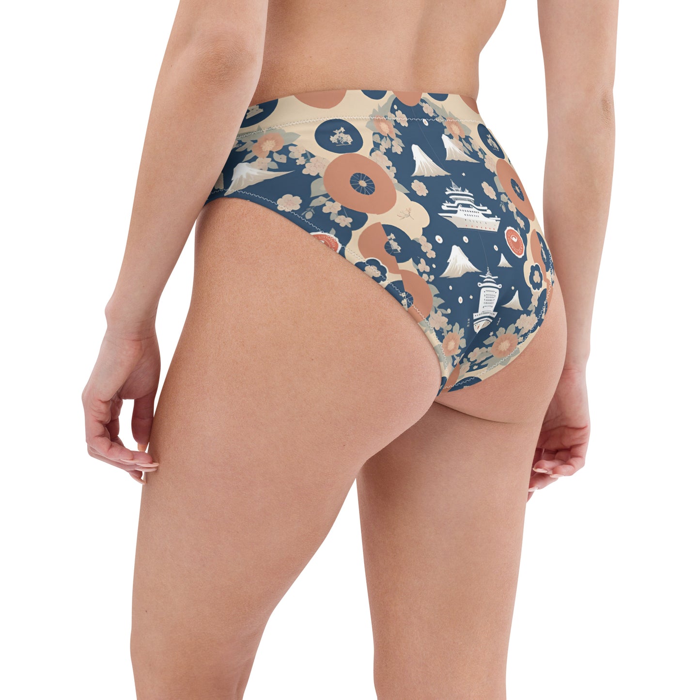 Recycled high-waisted bikini bottom