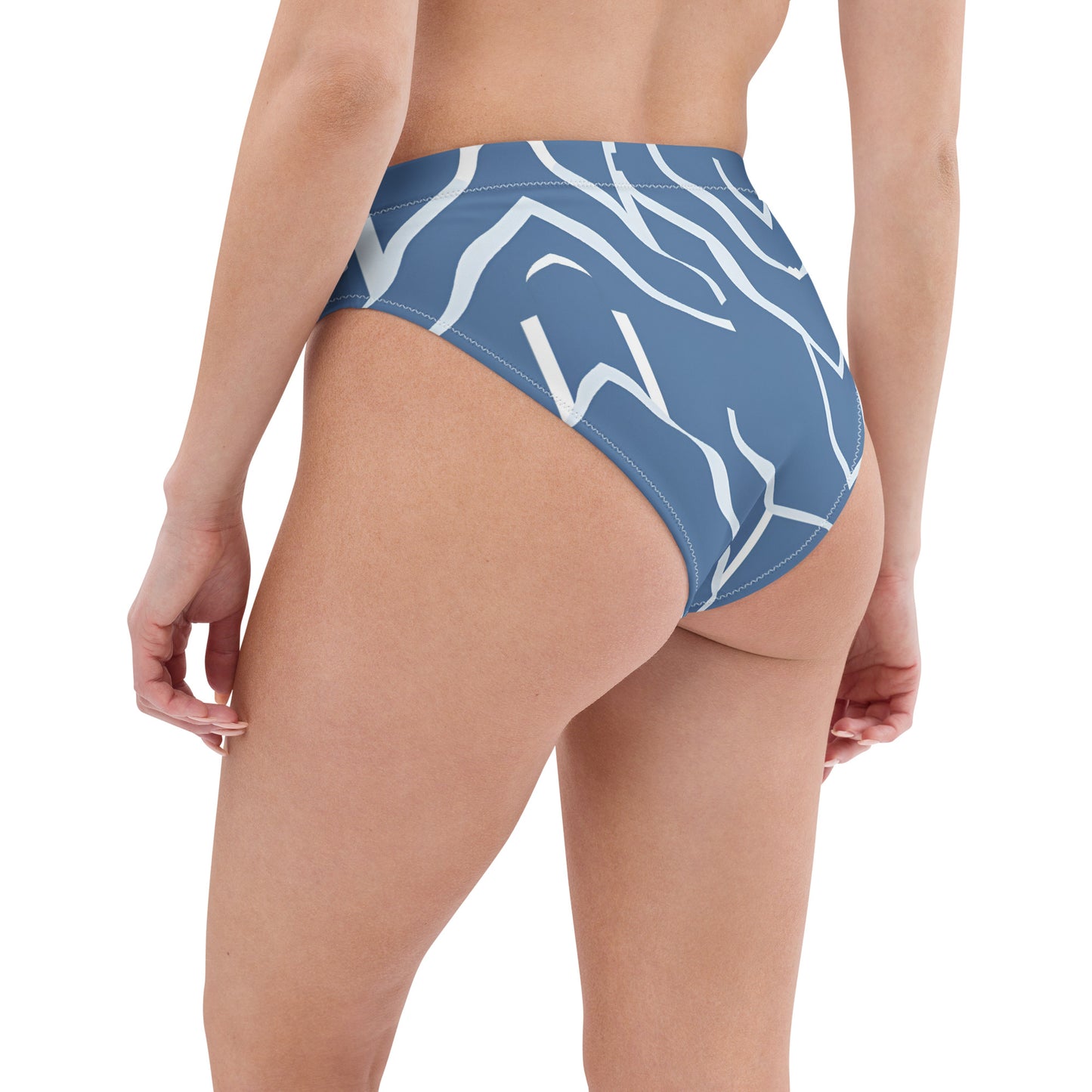 Recycled high-waisted bikini bottom