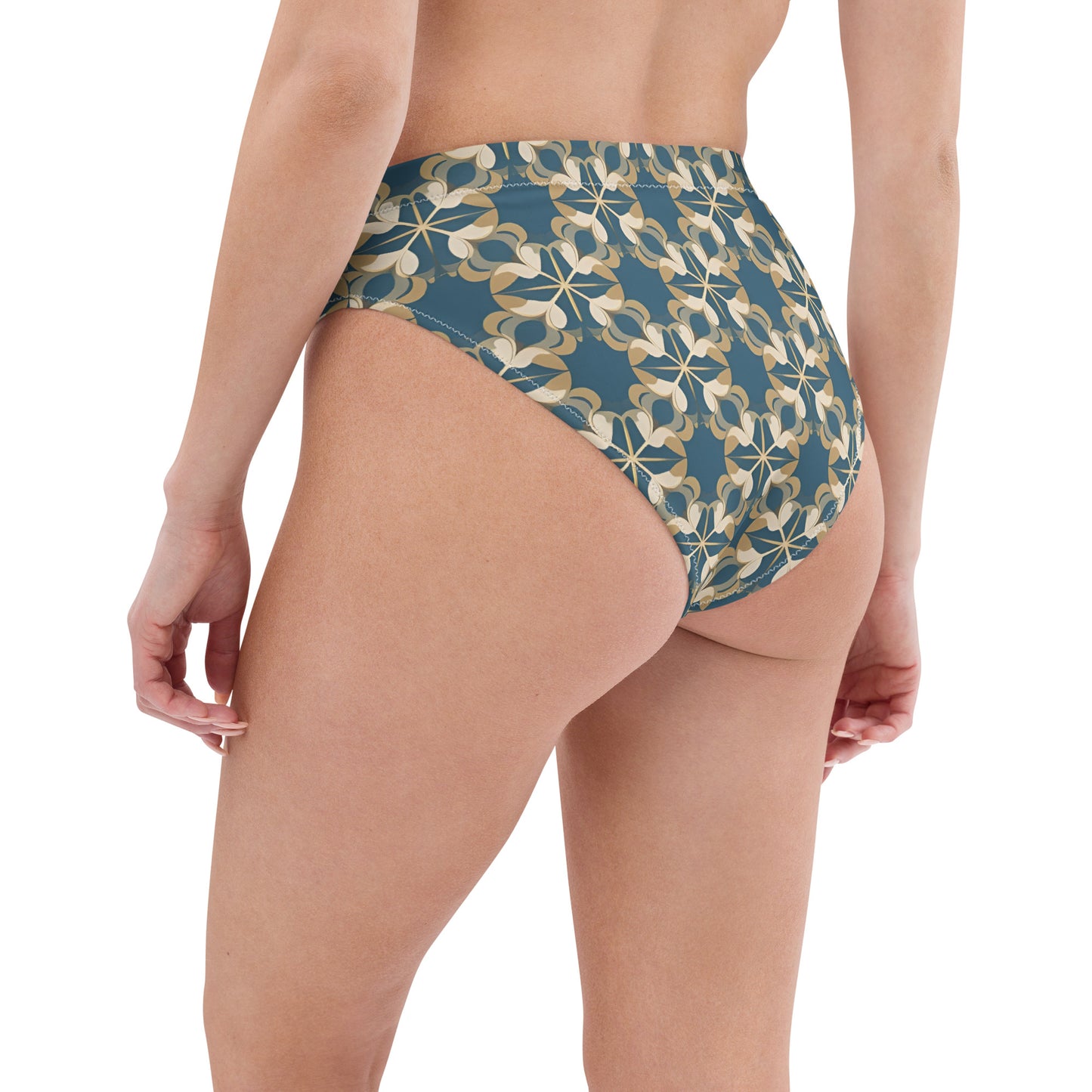 Recycled high-waisted bikini bottom