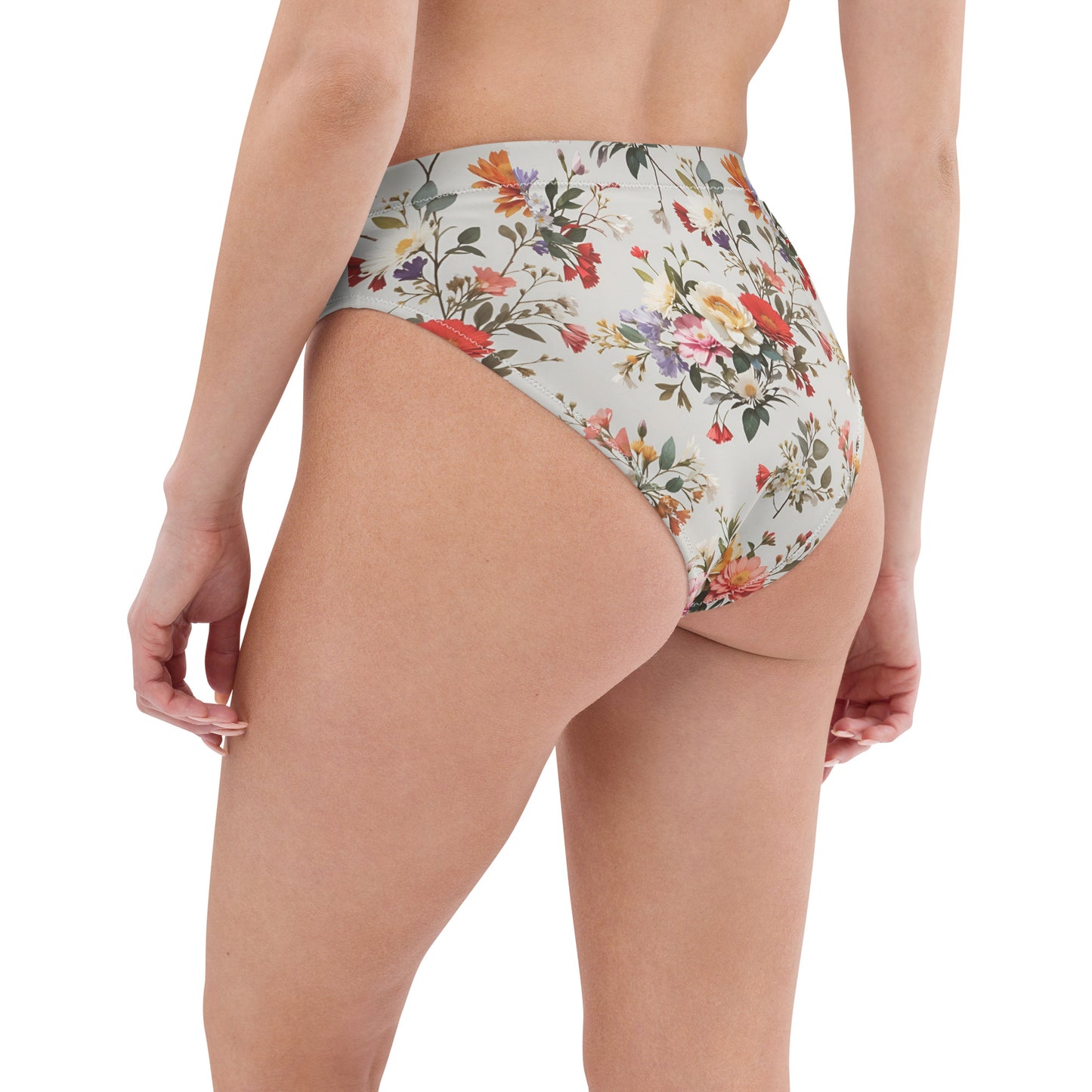 Recycled high-waisted bikini bottom