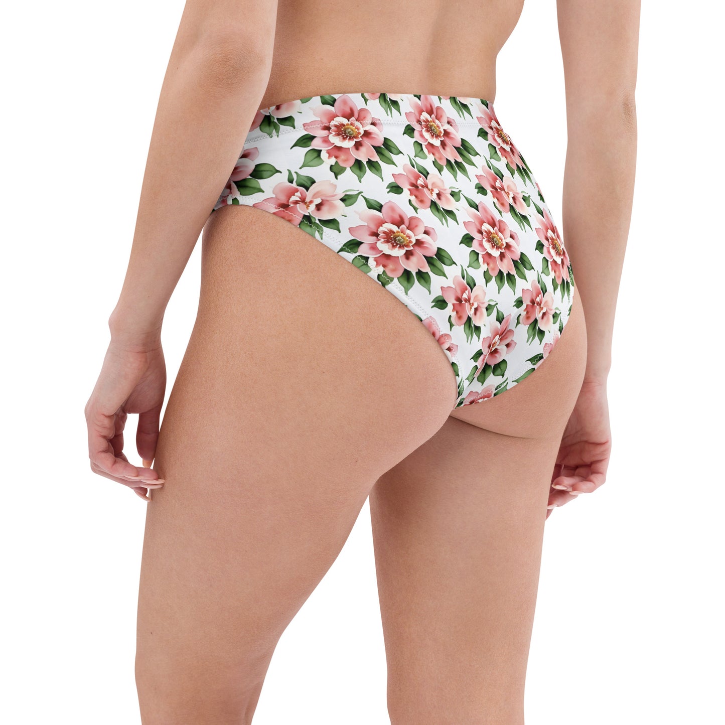 Recycled high-waisted bikini bottom