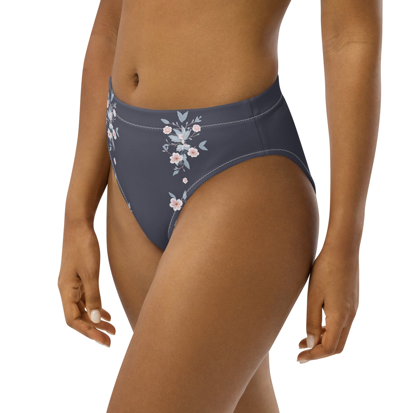 Recycled high-waisted bikini bottom