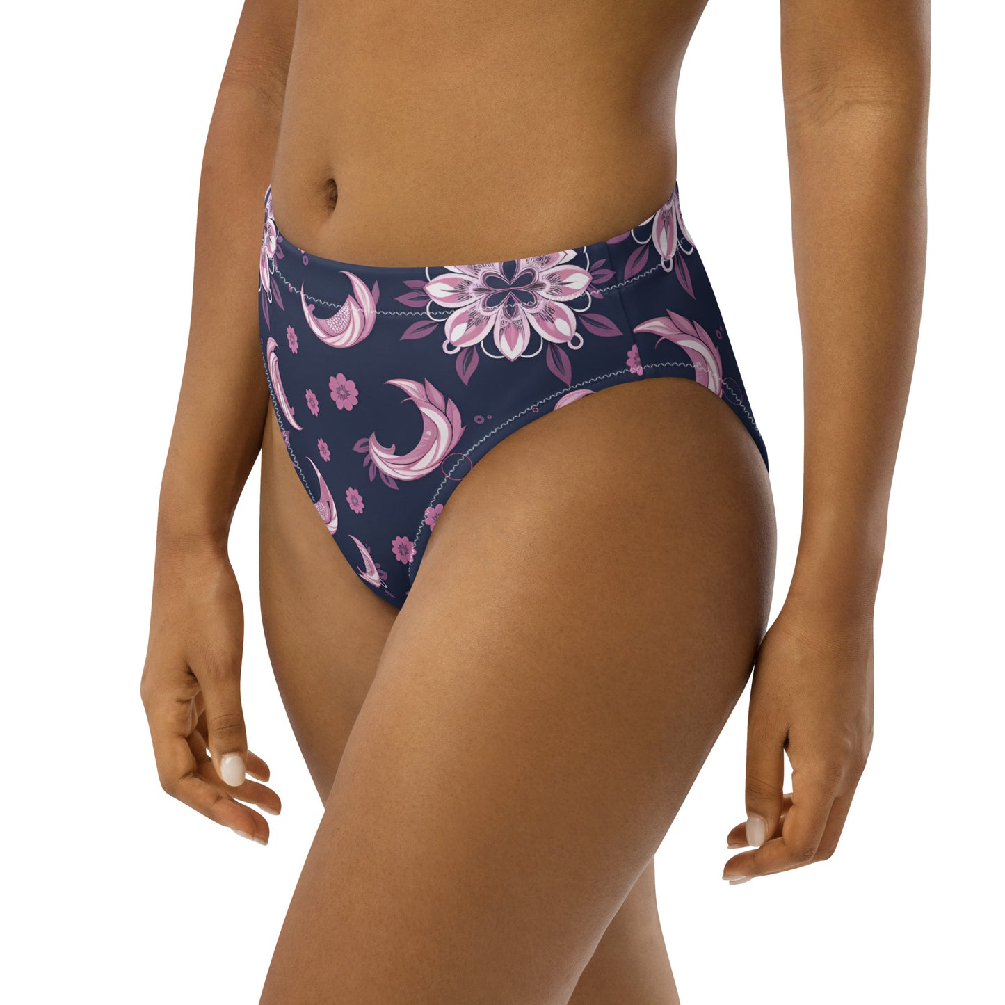 Recycled high-waisted bikini bottom