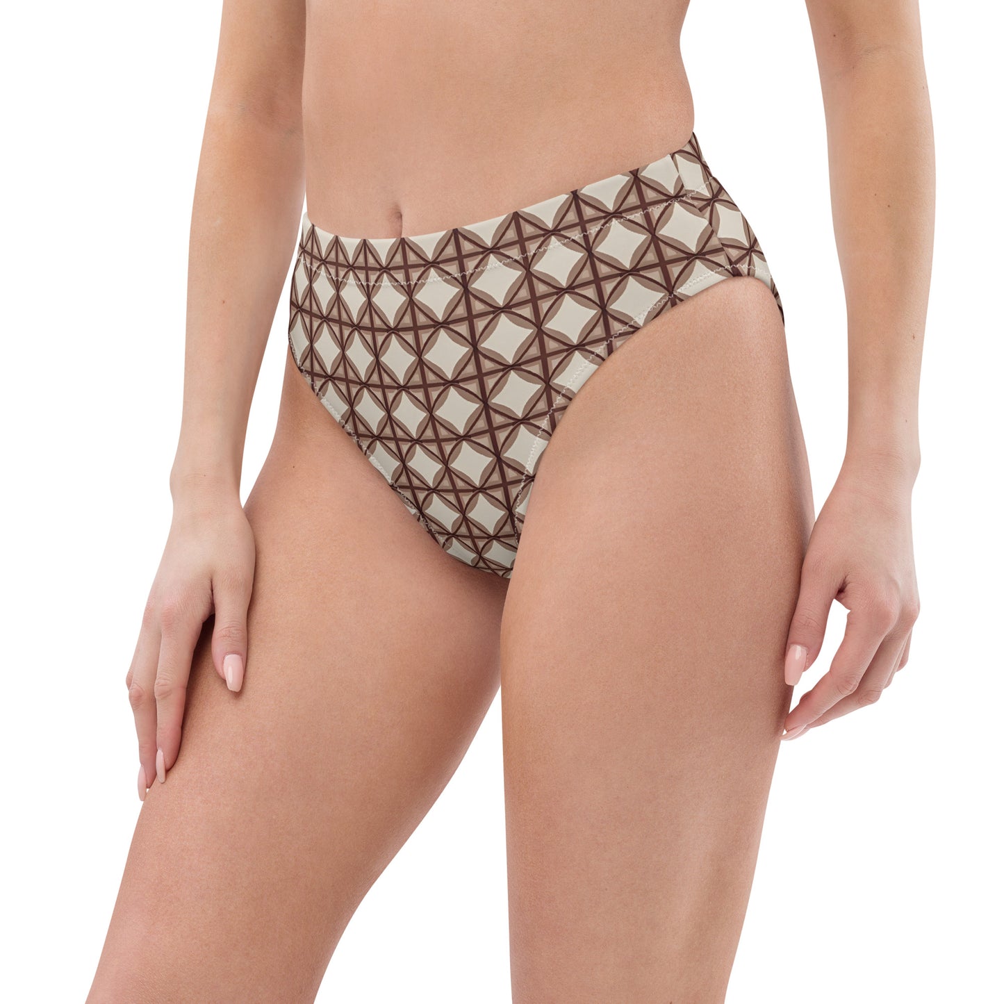 Recycled high-waisted bikini bottom