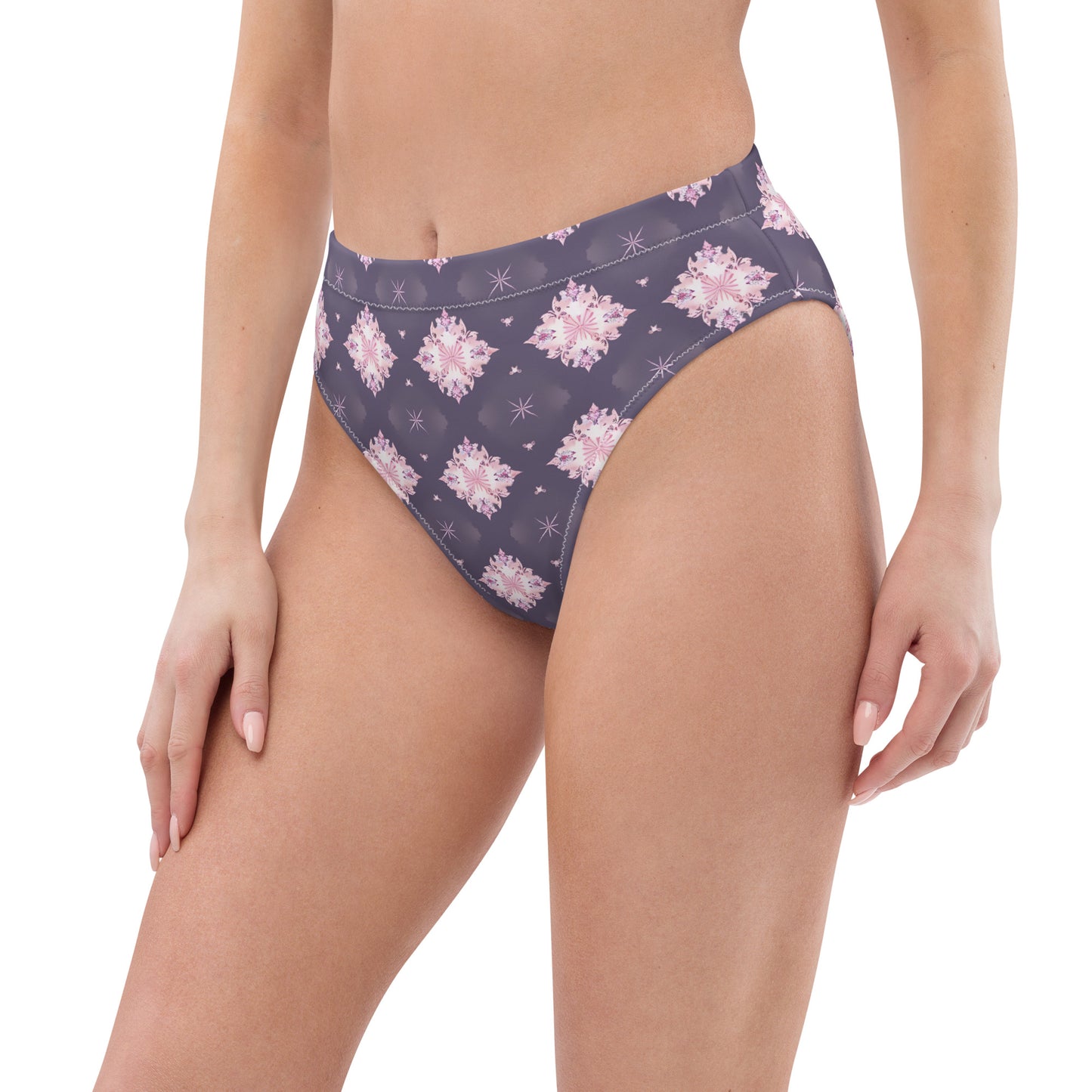 Recycled high-waisted bikini bottom