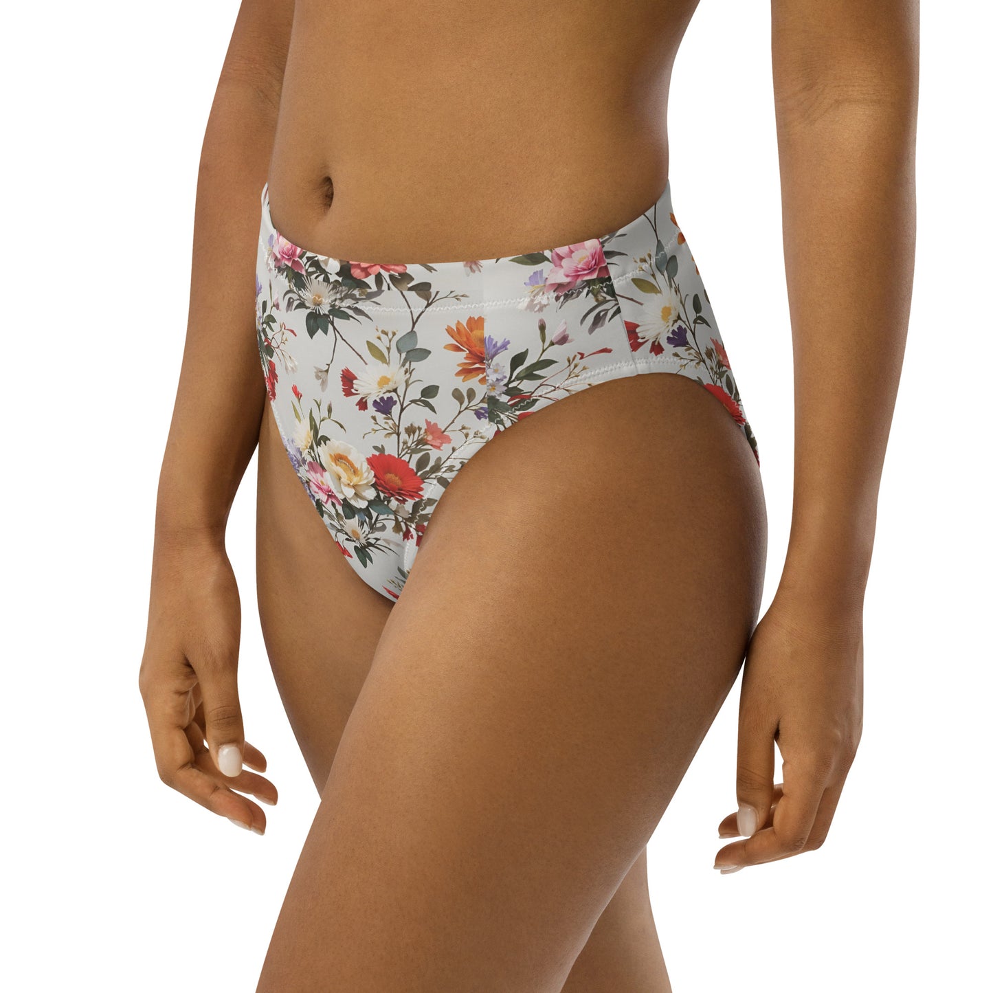 Recycled high-waisted bikini bottom