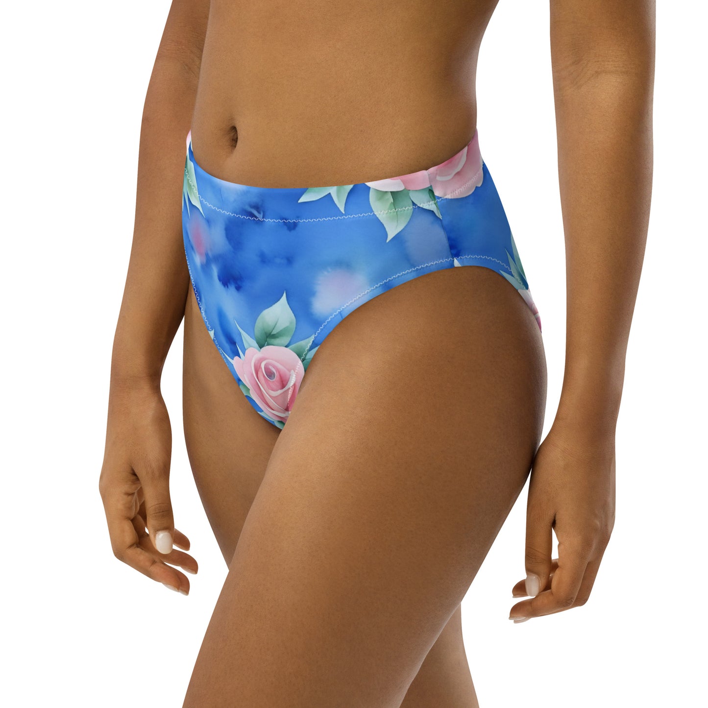 Recycled high-waisted bikini bottom