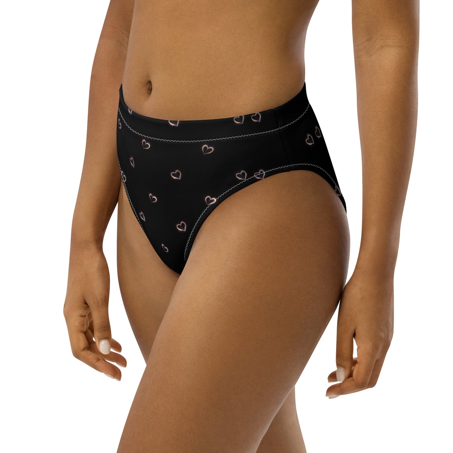 Recycled high-waisted bikini bottom