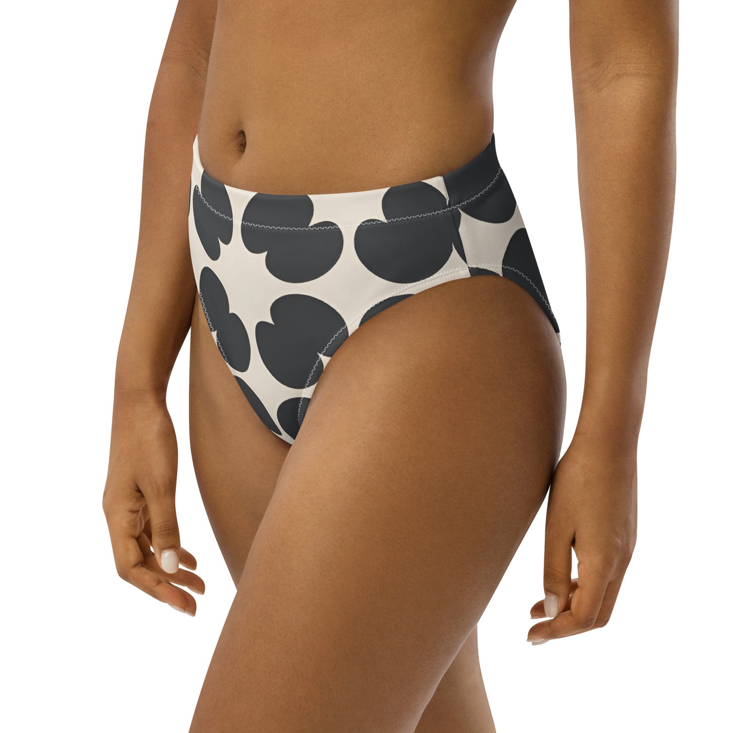 Recycled high-waisted bikini bottom