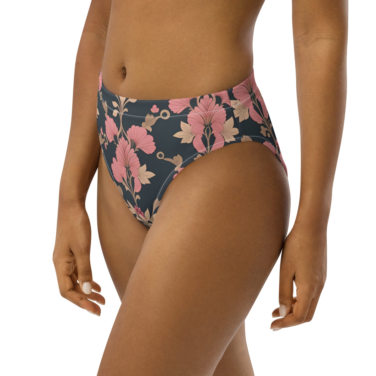 Recycled high-waisted bikini bottom