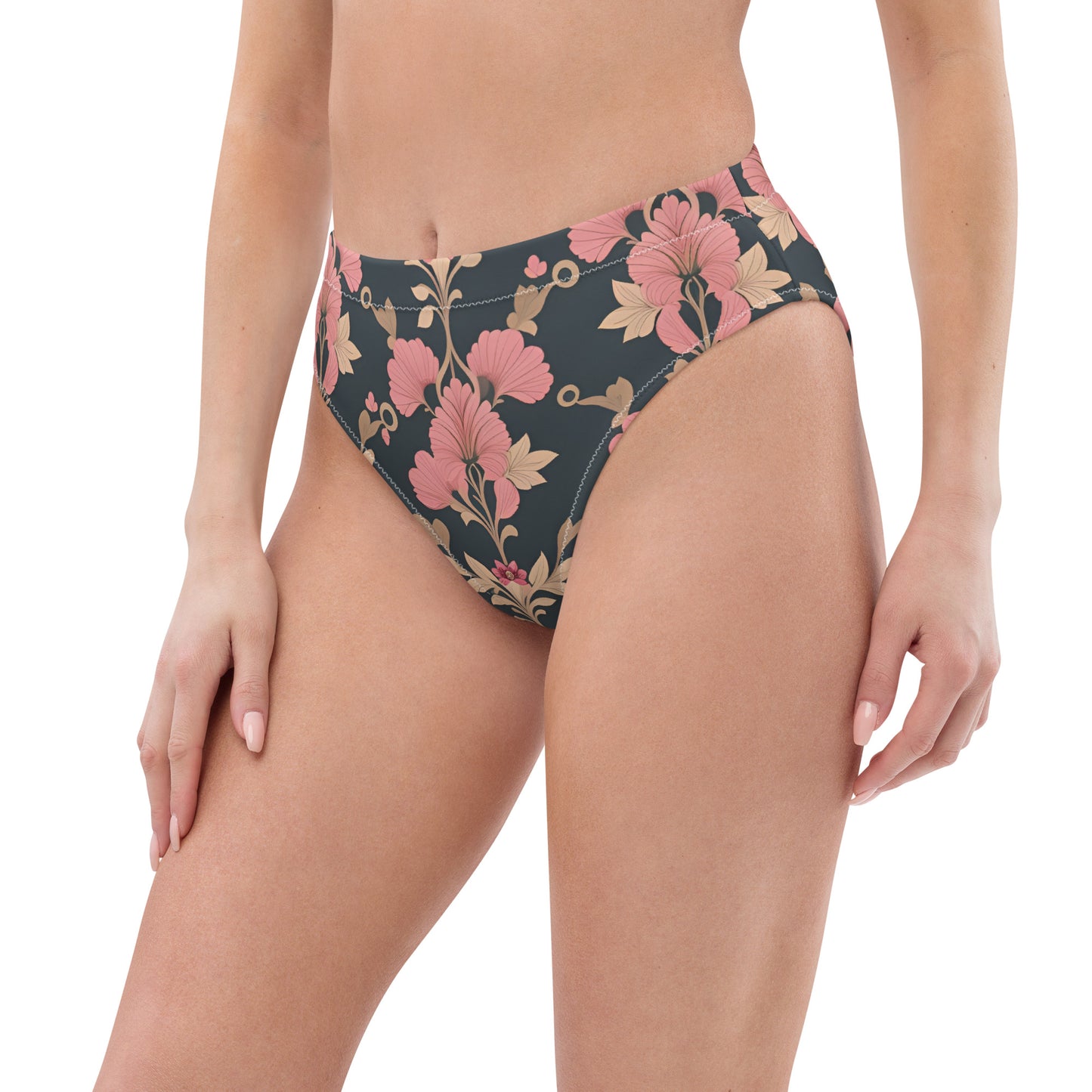 Recycled high-waisted bikini bottom