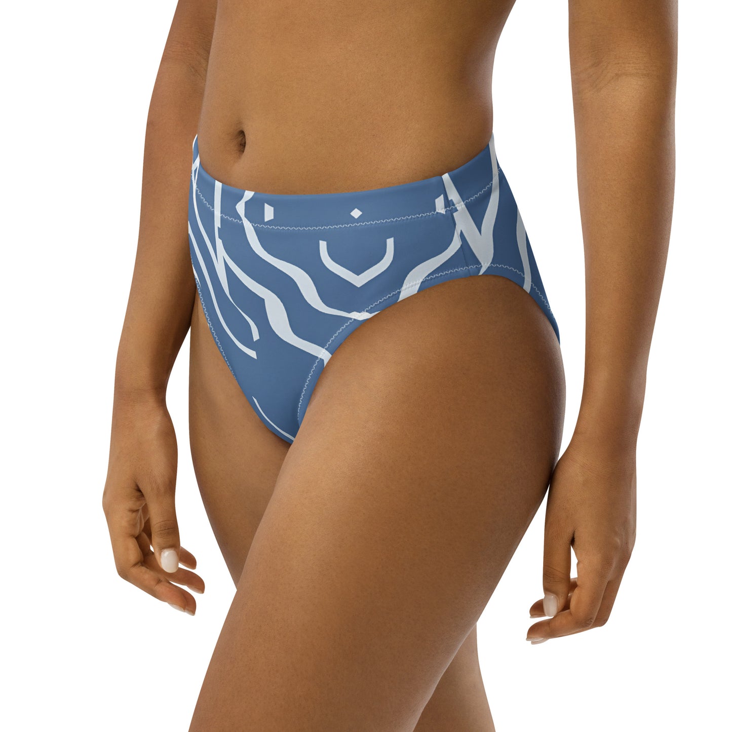 Recycled high-waisted bikini bottom