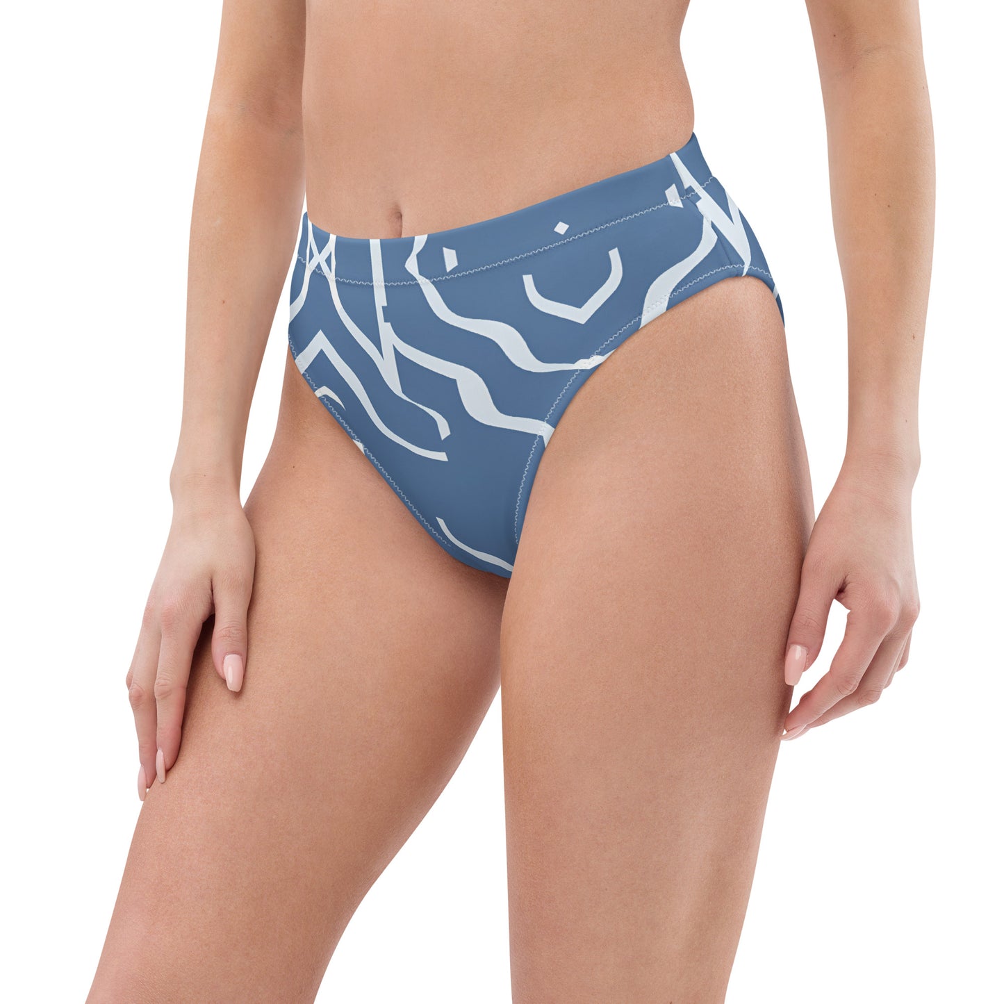 Recycled high-waisted bikini bottom