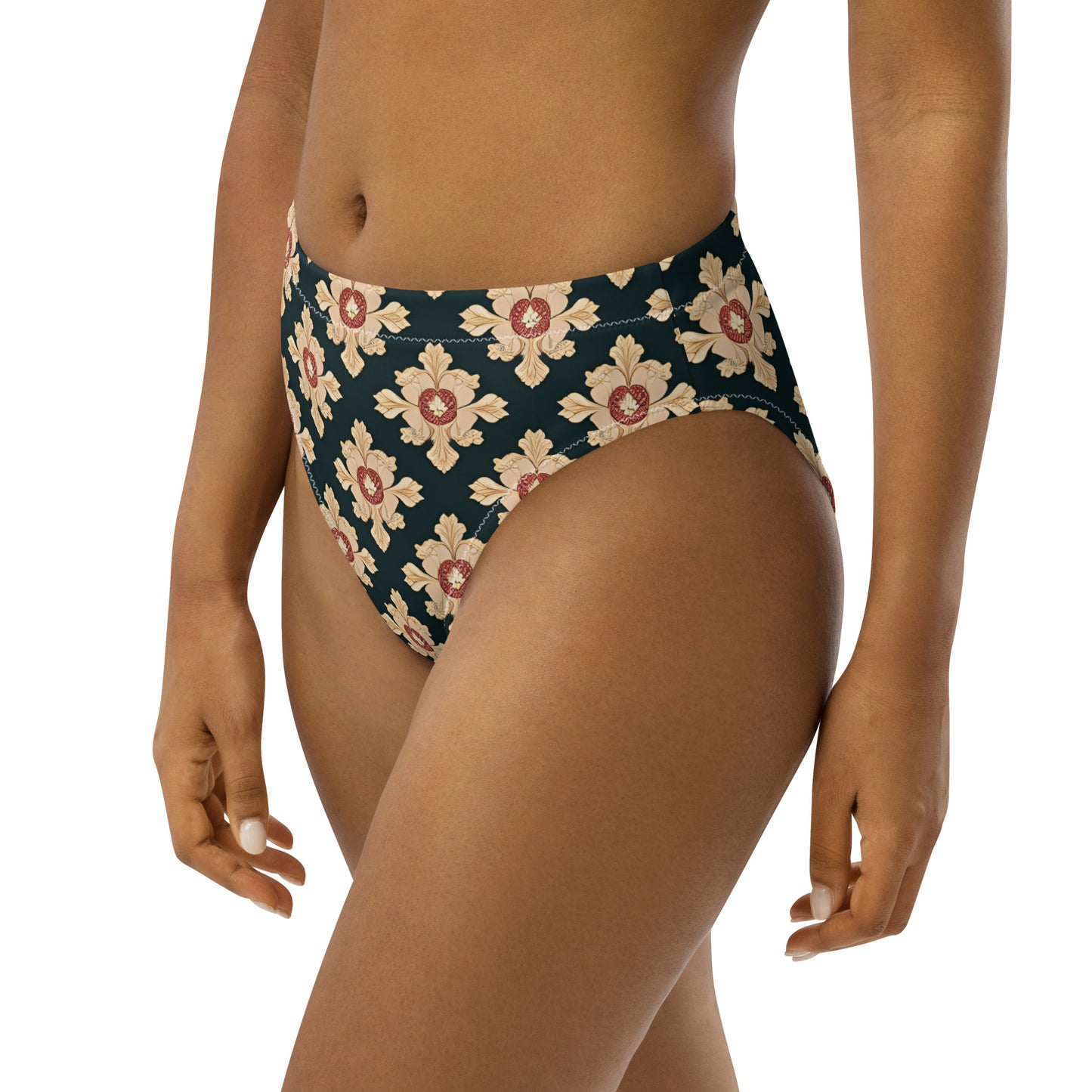 Recycled high-waisted bikini bottom