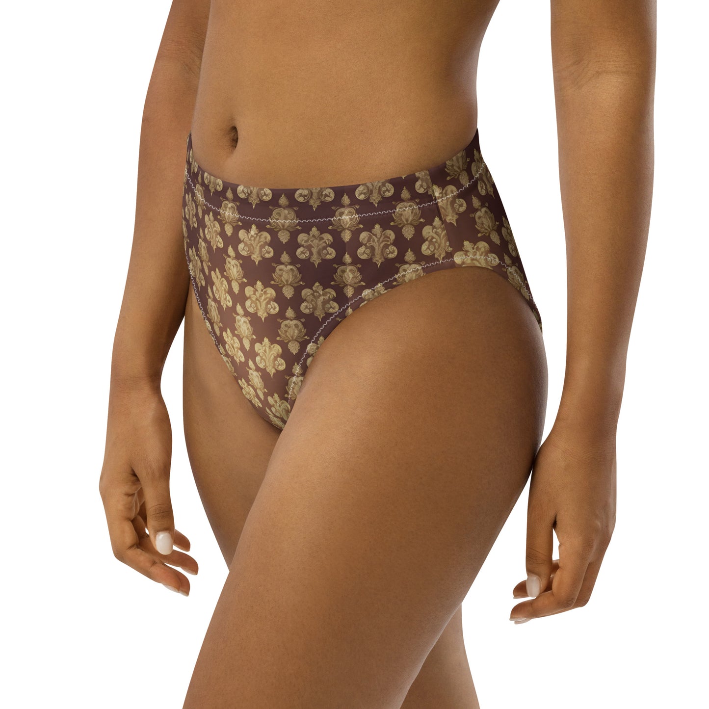 Recycled high-waisted bikini bottom