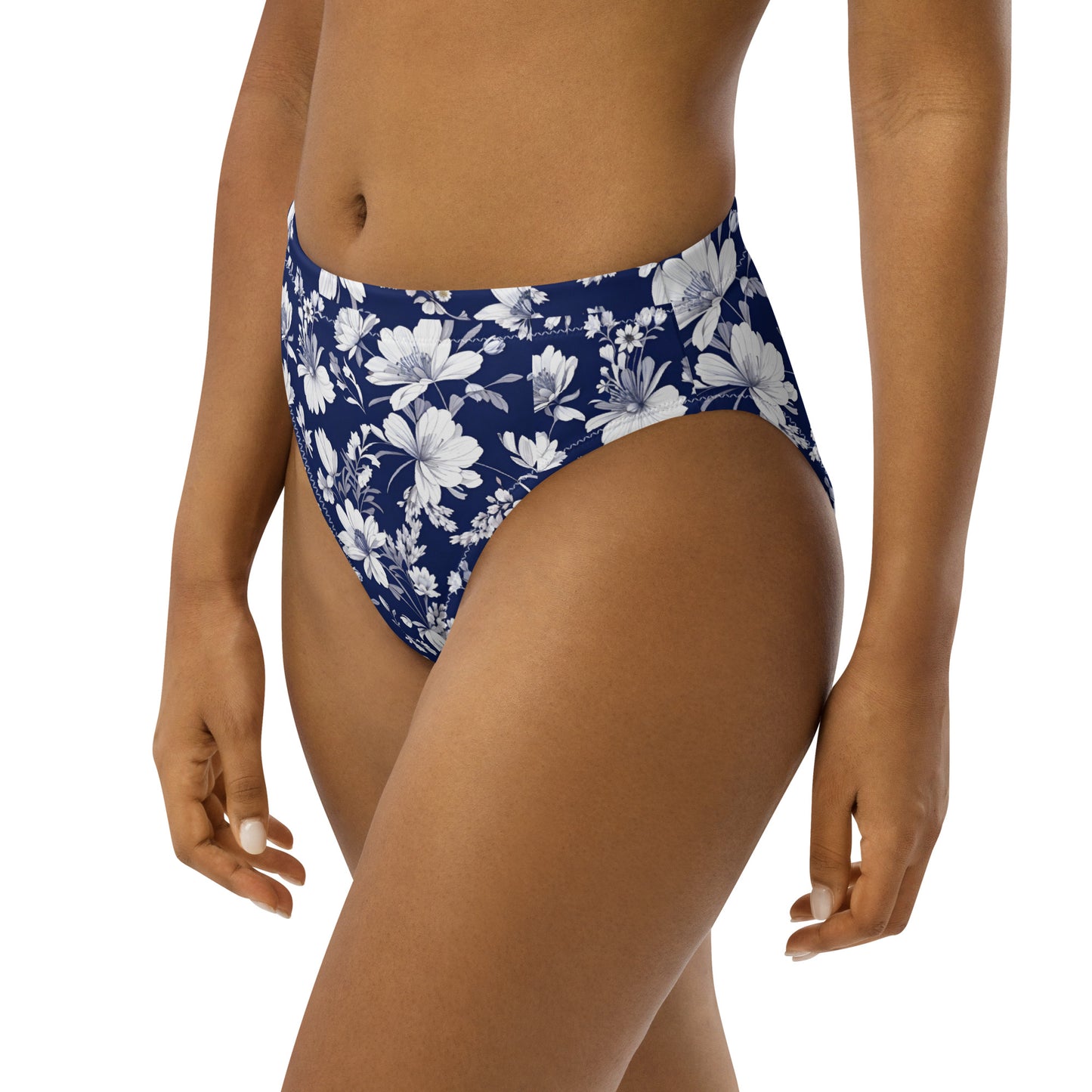 Recycled high-waisted bikini bottom