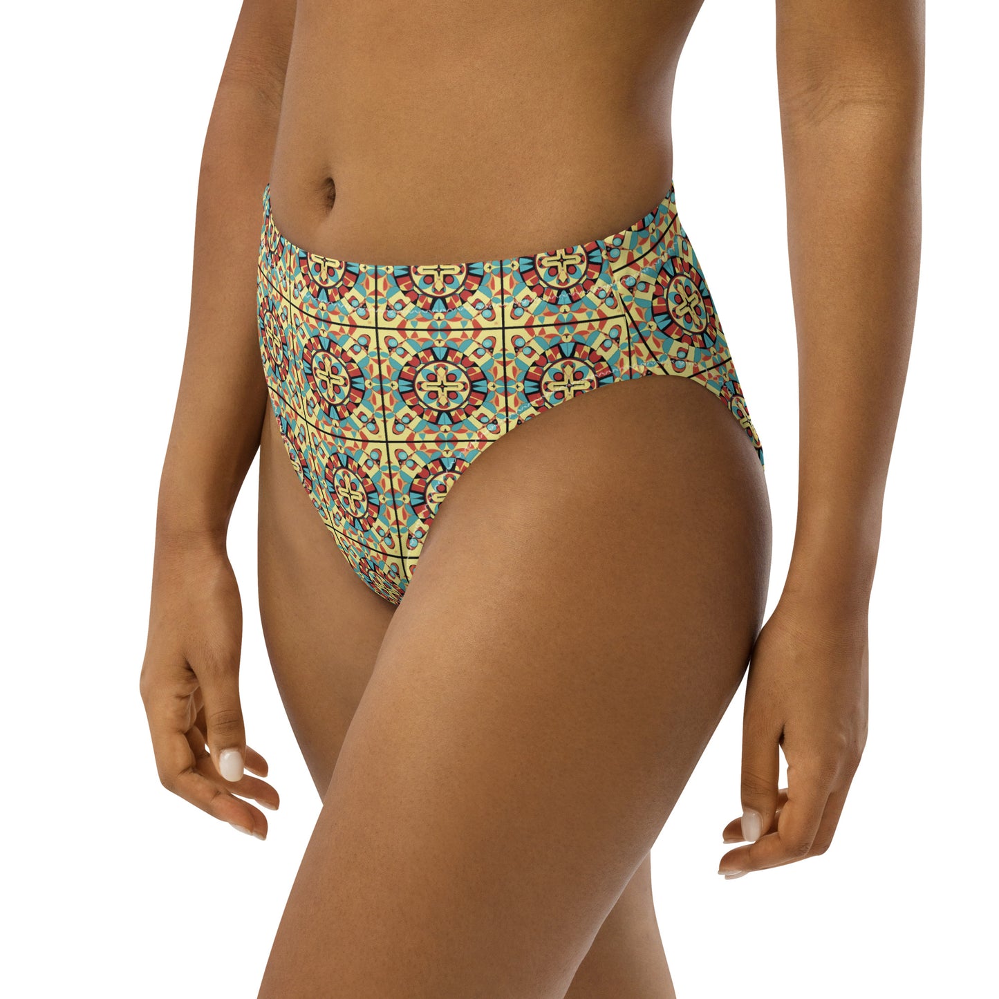 Recycled high-waisted bikini bottom