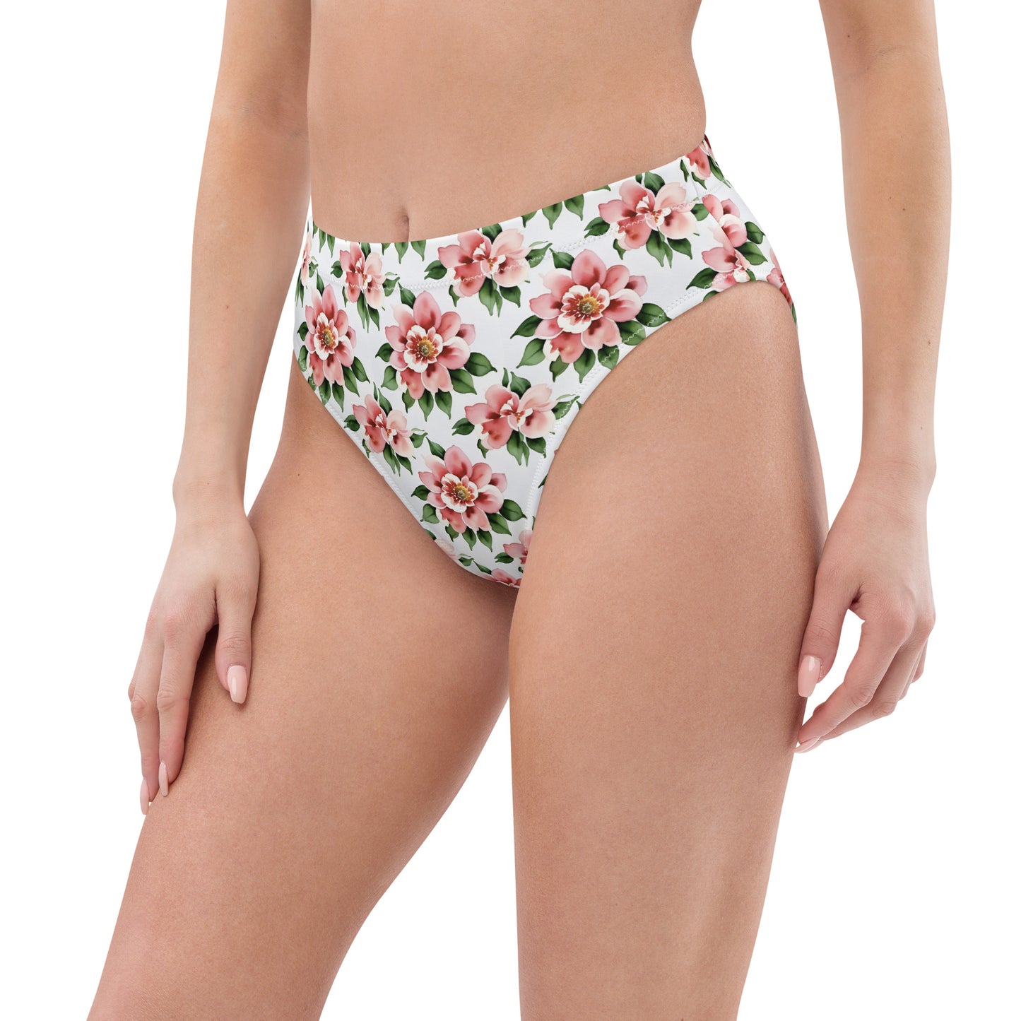 Recycled high-waisted bikini bottom