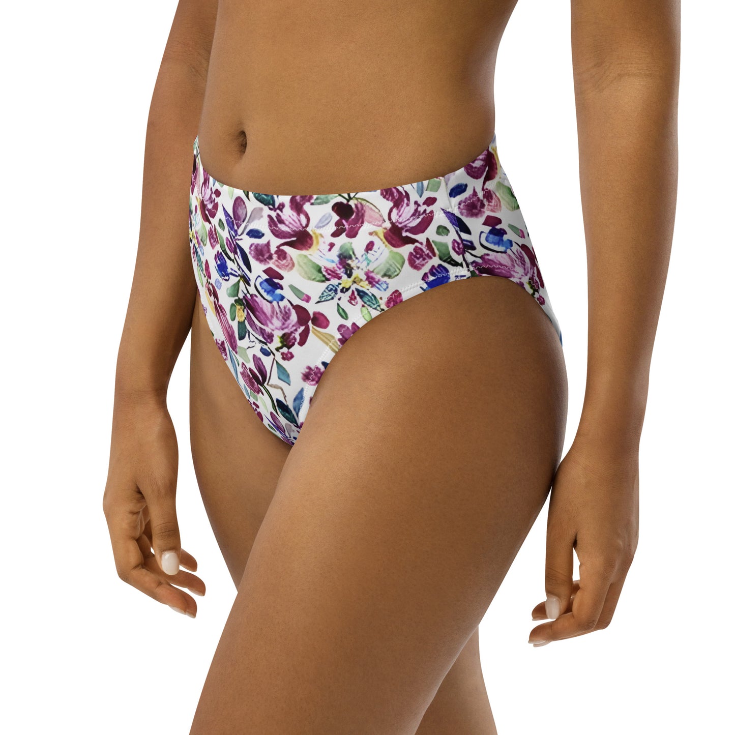 Recycled high-waisted bikini bottom